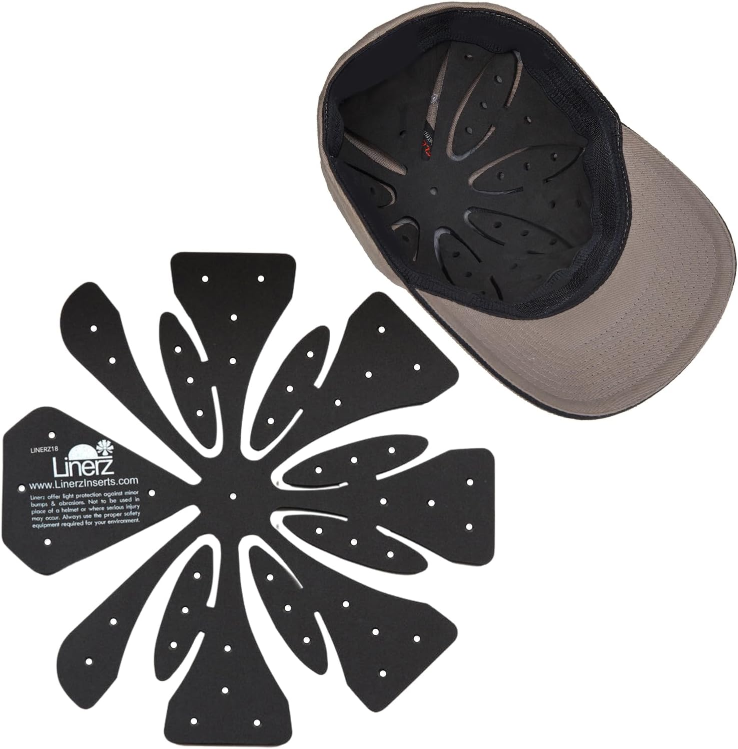Linerz Bump Cap Foam Hat Inserts Hat Liners Ventilated Lightweight Universal Trim to Fit