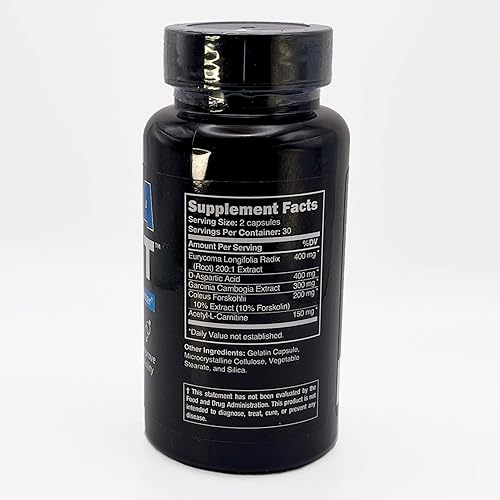 Miniatura 4 de Andro400 UltraMax T - Soporte avanzado de testosterona para hombres y mujeres - Tongkat Ali 200 1, ácido D-aspártico, Garcinia Cambogia, ForsLean -