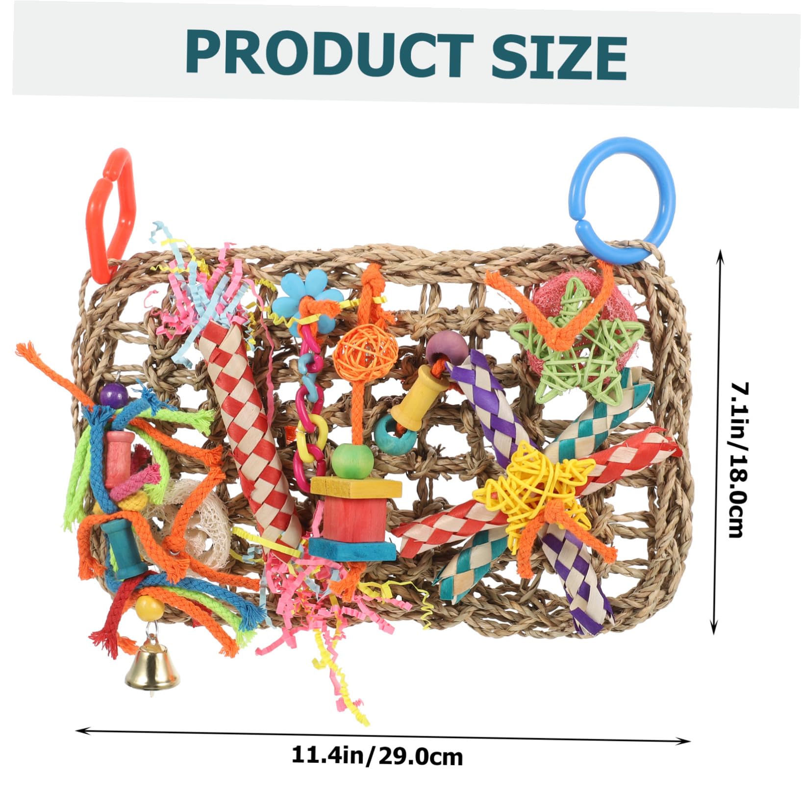 BESPORTBLE 2pezzi Cuscino Appeso Per Uccelli Alga Marina Giocattolo Da Morsicare Creativo Per Pappagalli Accessorio Per Gabbie Da Uccelli Per Divertimento e Gioco Sicuro