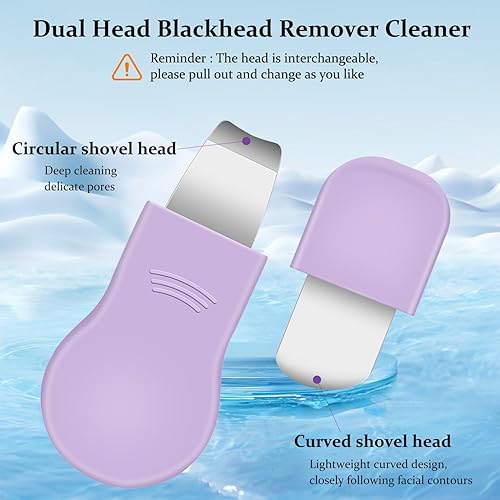 Miniatura 4 de Herramientas removedoras de puntos negros, raspador facial de silicona para limpieza profunda, espátula facial de doble cabeza, removedor de puntos
