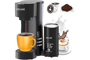 Versatile K-Cup Coffee Maker with Integrated Milk Frother for Perfect Beverages