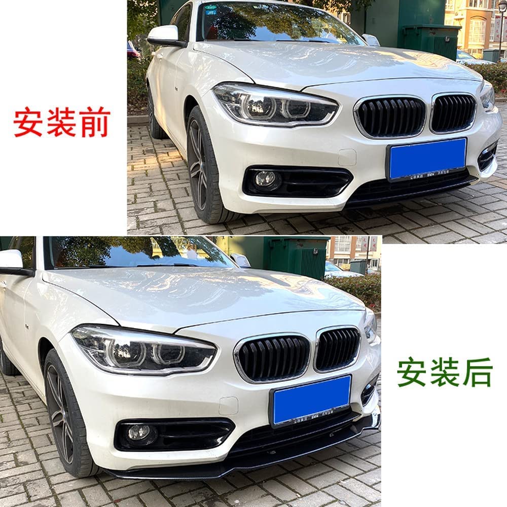Voiture Becquets Avant Pare-Chocs LèVre Pour BMW 1 Series F20 F21 116i 118i 120i 2015-2019 | Spoiler Séparateur Diffuseur Extérieur Accessoires Protection du Corps en Plastique ABS Noir Boulonné