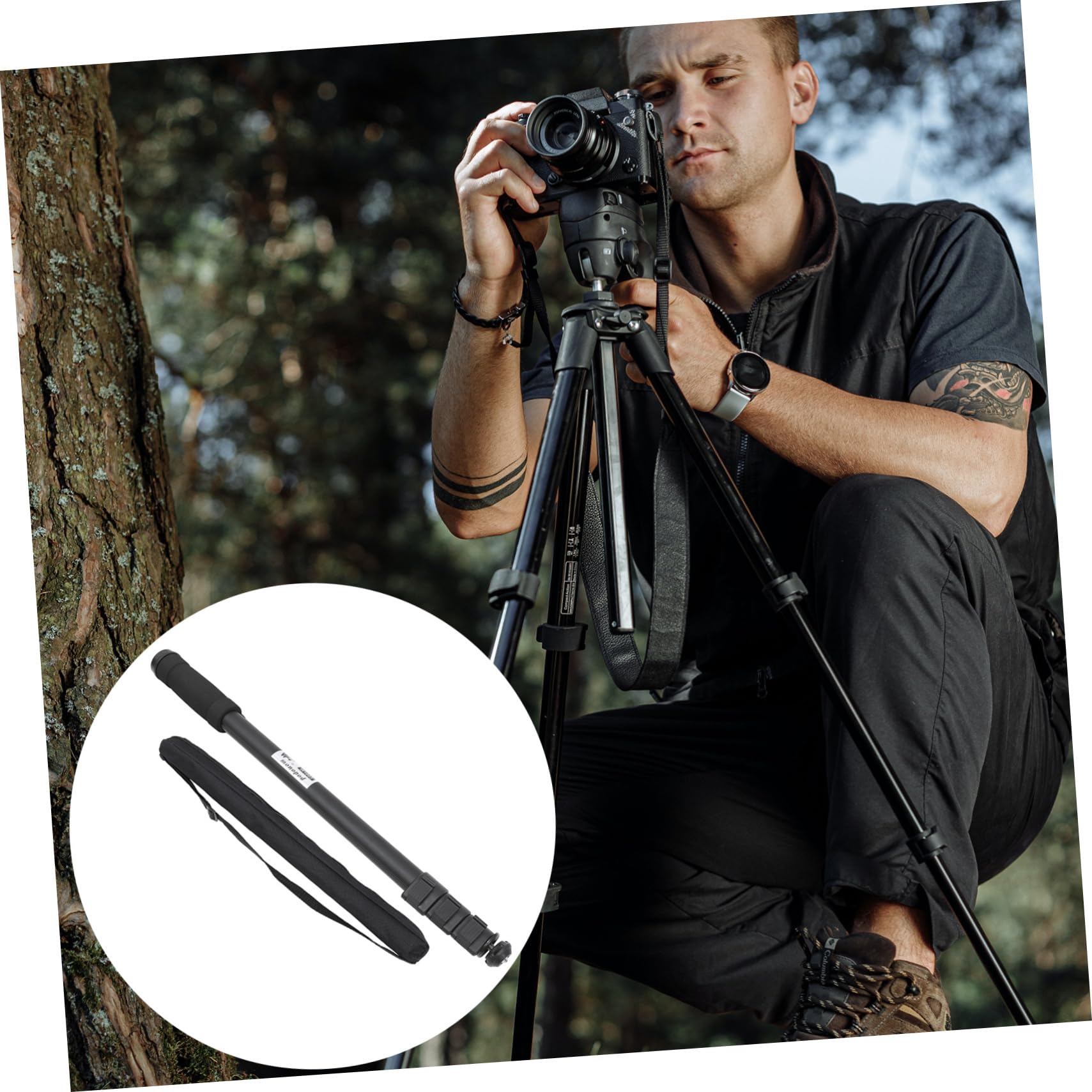 Monopode Extensible pour Appareil Photo Léger et Portable en Alliage