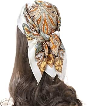 Amazon | 27.5インチ ラージ スクエア サテン ヘッドスカーフ Amazon | 27.5インチ ラージ スクエア サテン ヘッドスカーフ