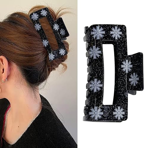 Miniatura 1 de Pinzas para el cabello de copo de nieve, pinzas de nieve blancas de invierno para mujeres y niñas, diseño exquisito de copo de nieve francés, 1