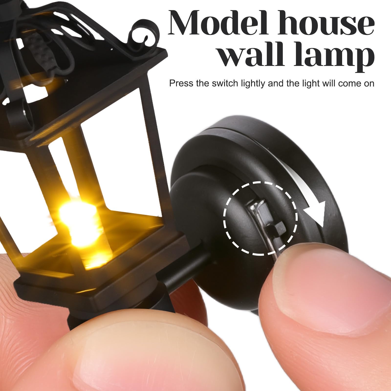 Set di Lampadari in Miniatura, 4 Lampade da Soffitto per Casa Delle Bambole