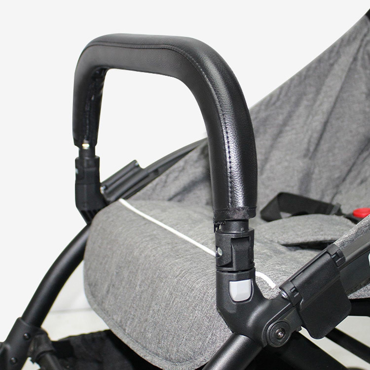 Copertura Per Braccioli Per Passeggino Da 2 Pezzi, Custodia Protettiva In Pelle Pu, Copertura Per Auto Universale Pieghevole Con Cerniera, Facile Da Pulire, Accessori Per Passeggini (Nero, Marrone).