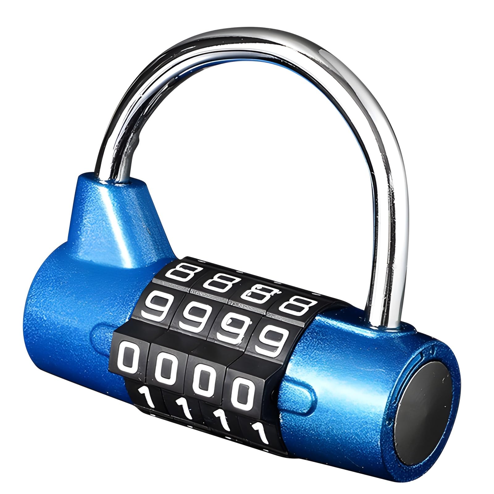Combination Lock, Padlock, Locker Locks, Zinc Alloy, Rust-Resistant, for Securing Helmets, Bike Baskets, and Cabinet Doors(Blue,Small)