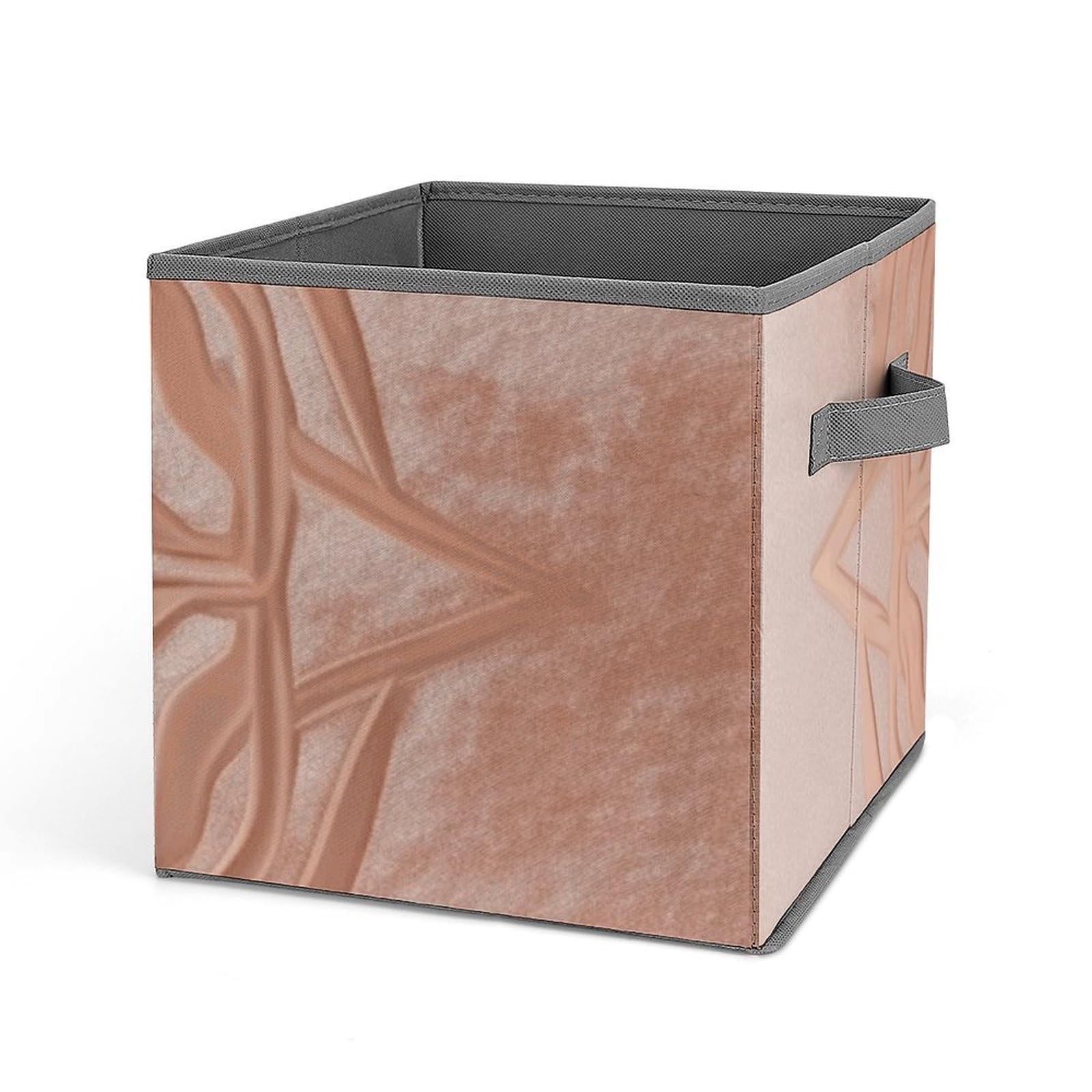 Cube de rangement pliable or rose : bac pour vêtements, jouets et étagère
