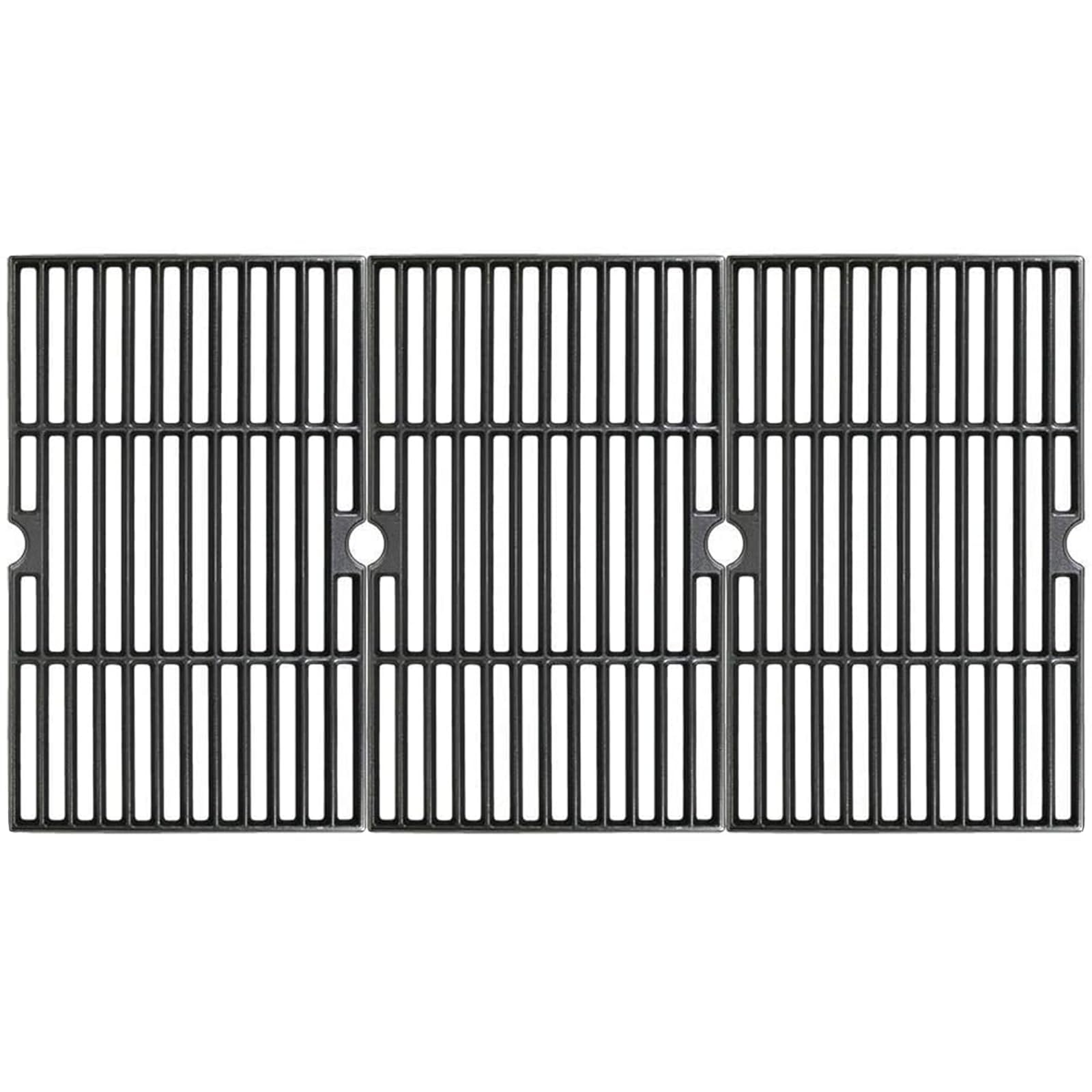 GFTIME Żeliwny ruszt do grillowania, 41,3 x 25 cm, masywny ruszt żeliwny do grilla gazowego i na węgiel drzewny, uniwersalny zamiennik rusztu do grilla, 3 sztuki