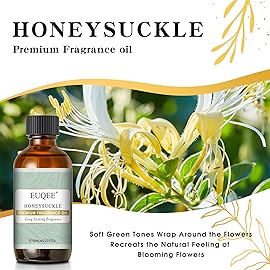 EUQEE Honeysuckle Fragrance Oil 60 ml Premium Fragrance Essential Oil with Glass Dropper for Candle Making, DIY Bath Bombs, Aromatherapy (2.02 Fl oz)