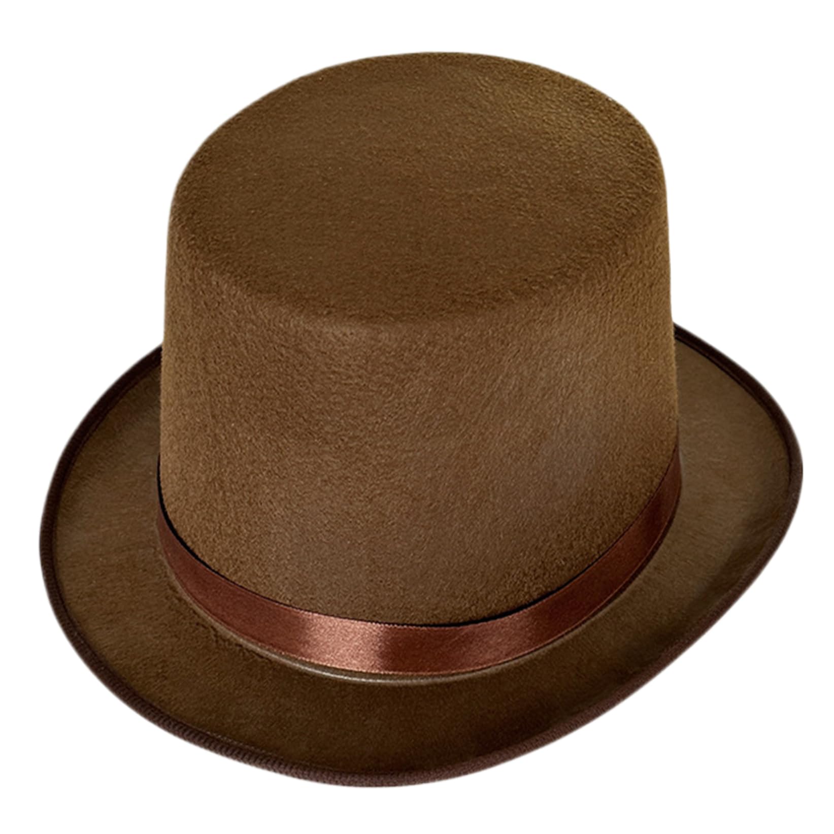 Suxdlan 11x10.2 Kids Top Hat Felt Magician Hat for Dress-Up, Prom, Carnival & Party Costumes Coffee
