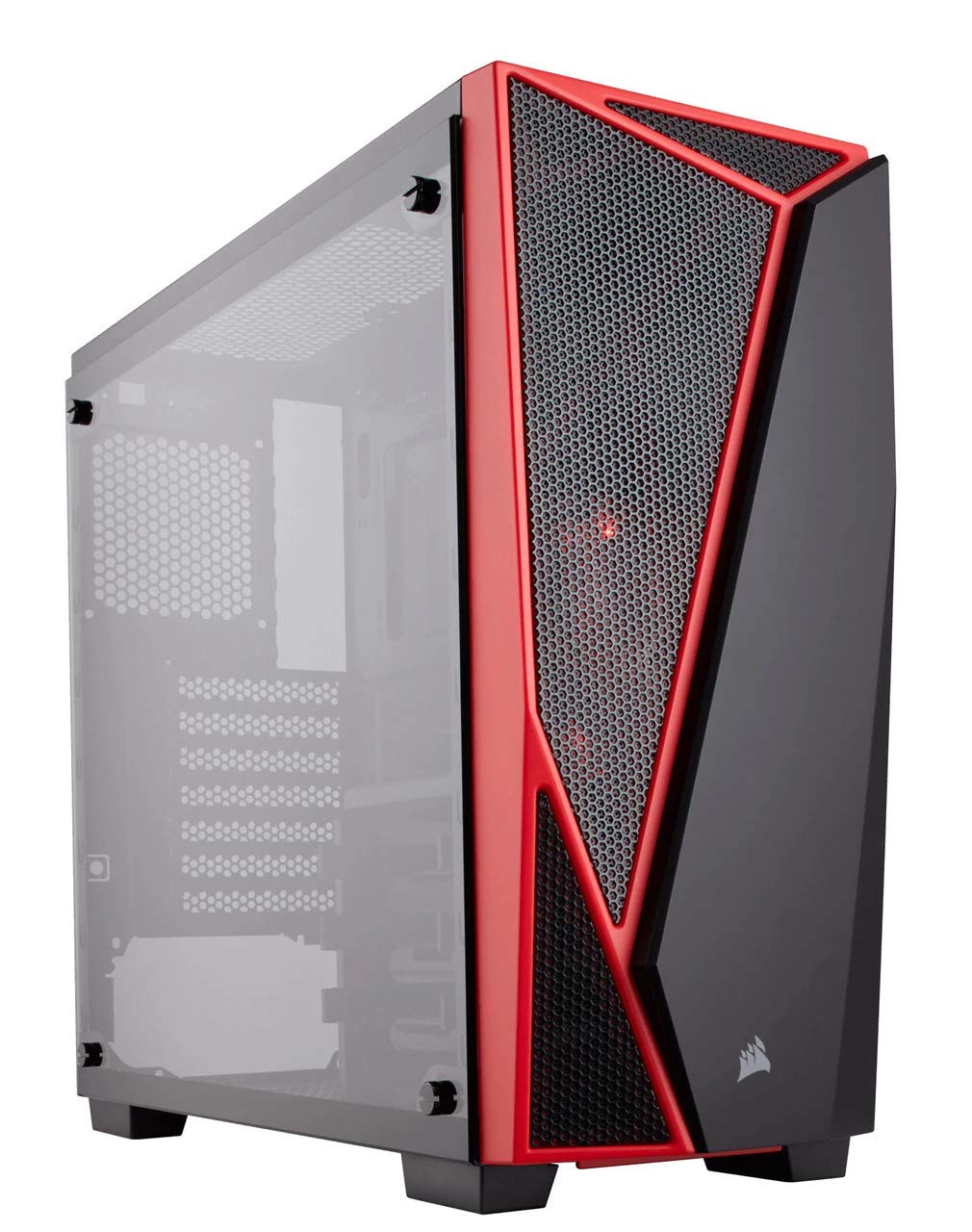 Corsair CC-9011117-WW Carbide Series SPEC-04 Tempered Glass Mid-Tower Gaming Case - Black/Red