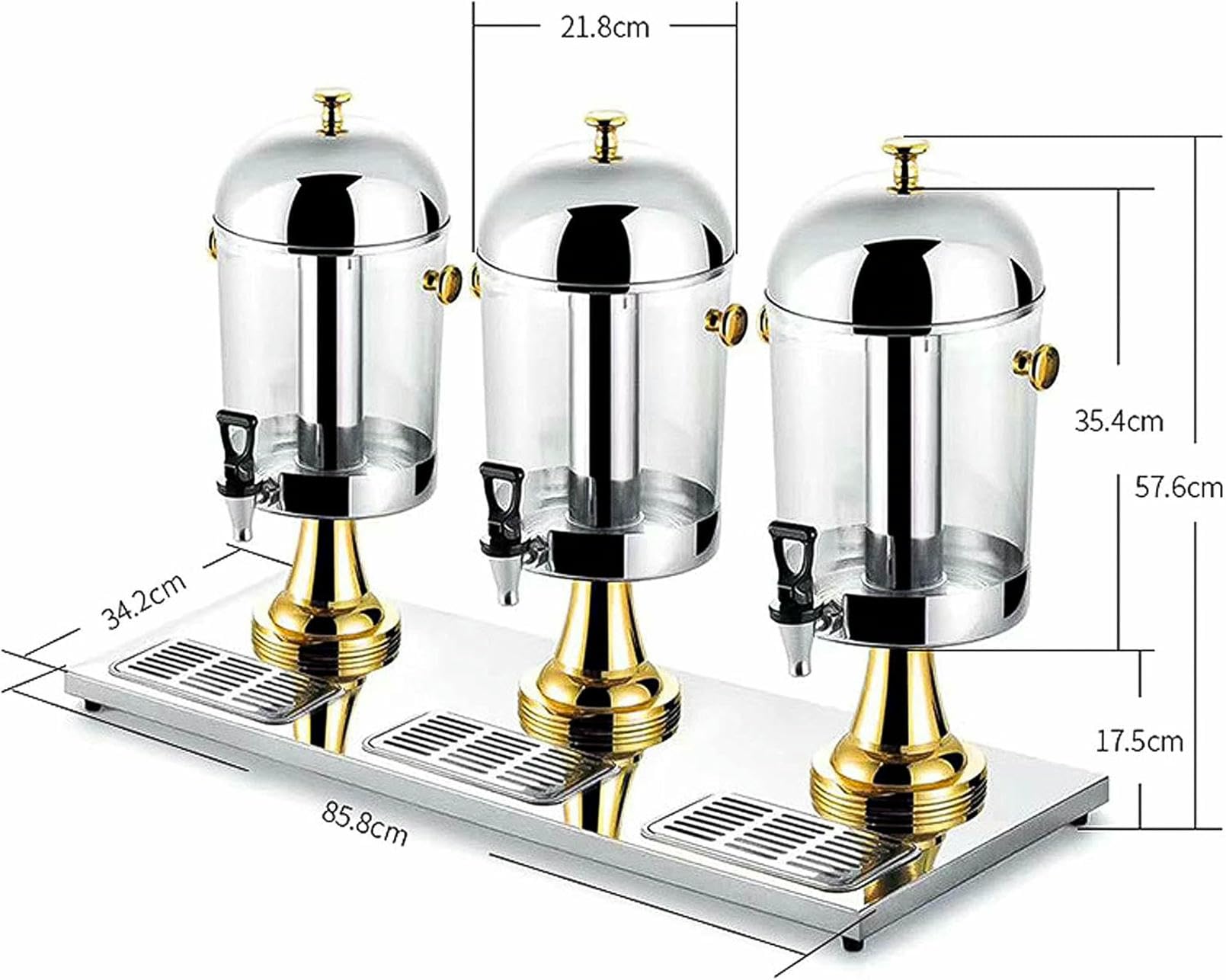Urna Chafer, Urna Chafer per caffè, Dispenser per Bevande Calde E Fredde, Dispenser per Succhi di Frutta 8/16/24L, Dispenser per Bevande per tè Freddo in Acciaio Inossidabile Attrezzato