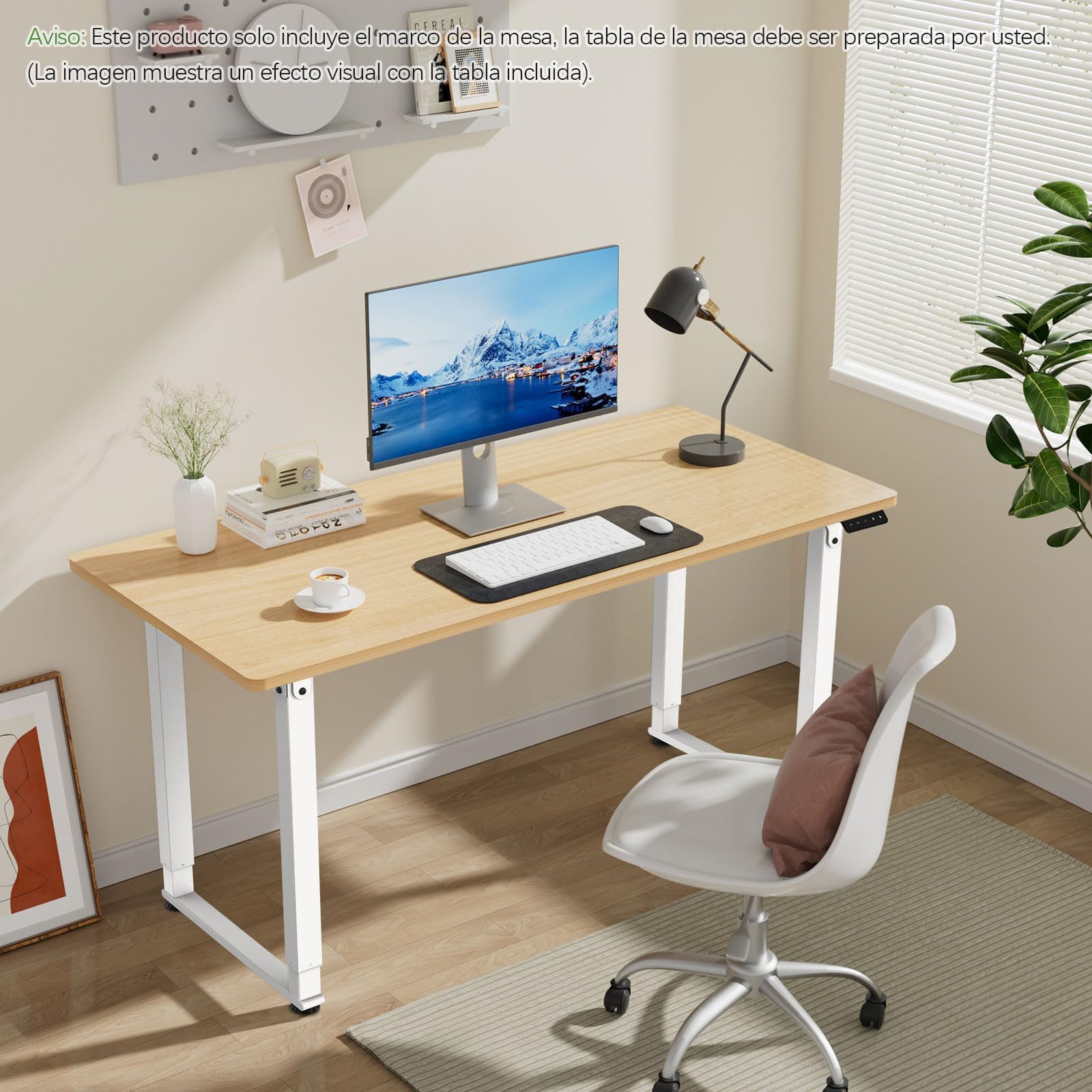 Devoko 160 x 70 cm Scrivania Regolabile in Altezza con Supporto per Monitor, 2 Altezze di Memoria Scrivania Regolabile in Altezza,Per Camera da Letto, Studio, Ufficio(Nero