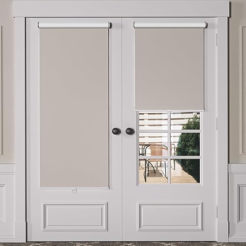 Miniatura 7 de BERISSA Persianas enrollables opacas para ventanas, persianas enrollables inalámbricas, protección UV, ahorro de energía, persianas para oscurecer