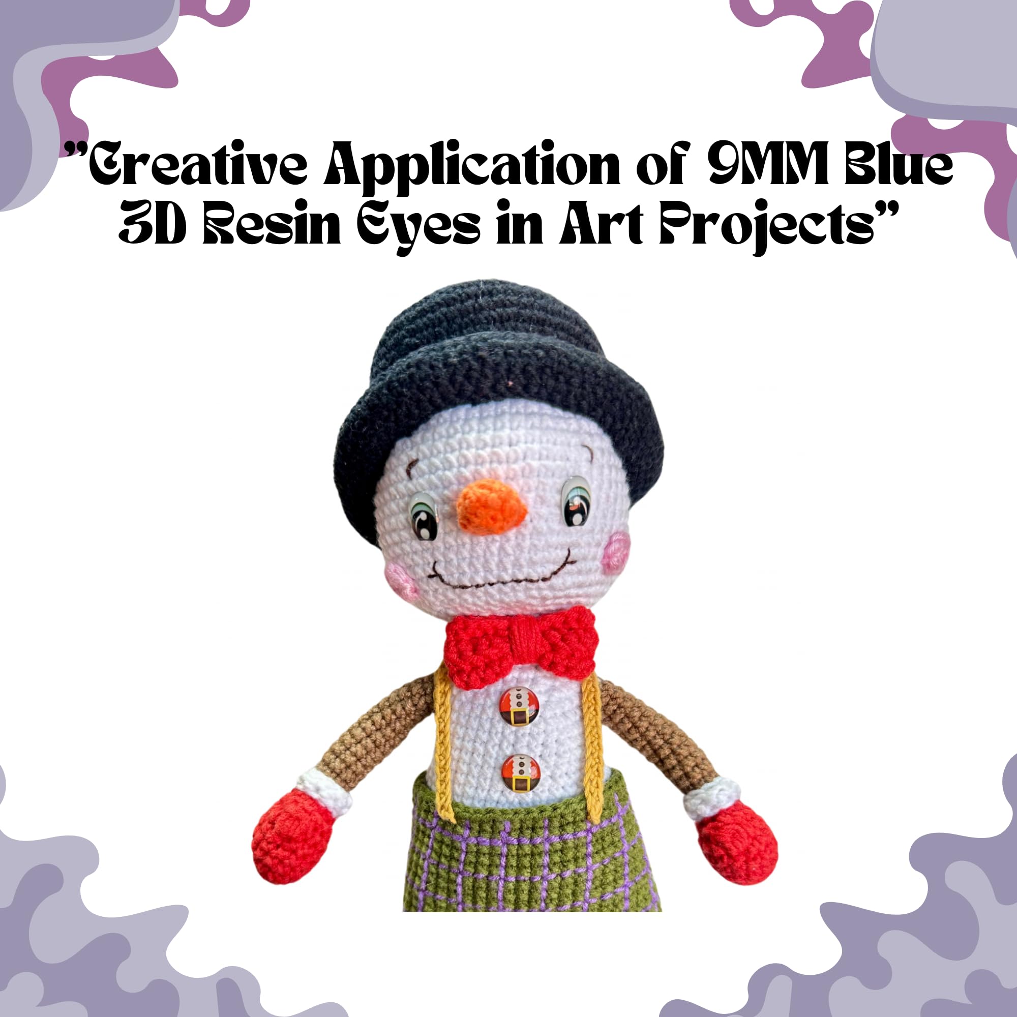 285-M 21 Pairs in Green, Adhesive or Self-Adhesive 3D Resin Eyes (Various Sizes in The Same Blister), for use with Clay, Cold Porcelain, Sculpture, Polymer Clay, EVA, Felt, Fabric, Plaster, Paper