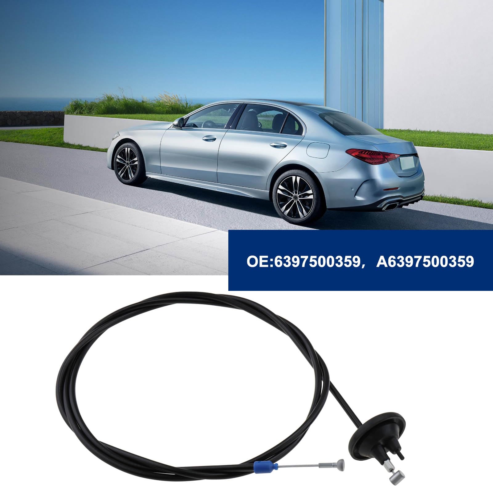 Cable de Capó Y Cable de Liberación del Motor 6397500359 A6397500359 Compatible con Mercedes Benz Vito/Viano W639 2003-2014