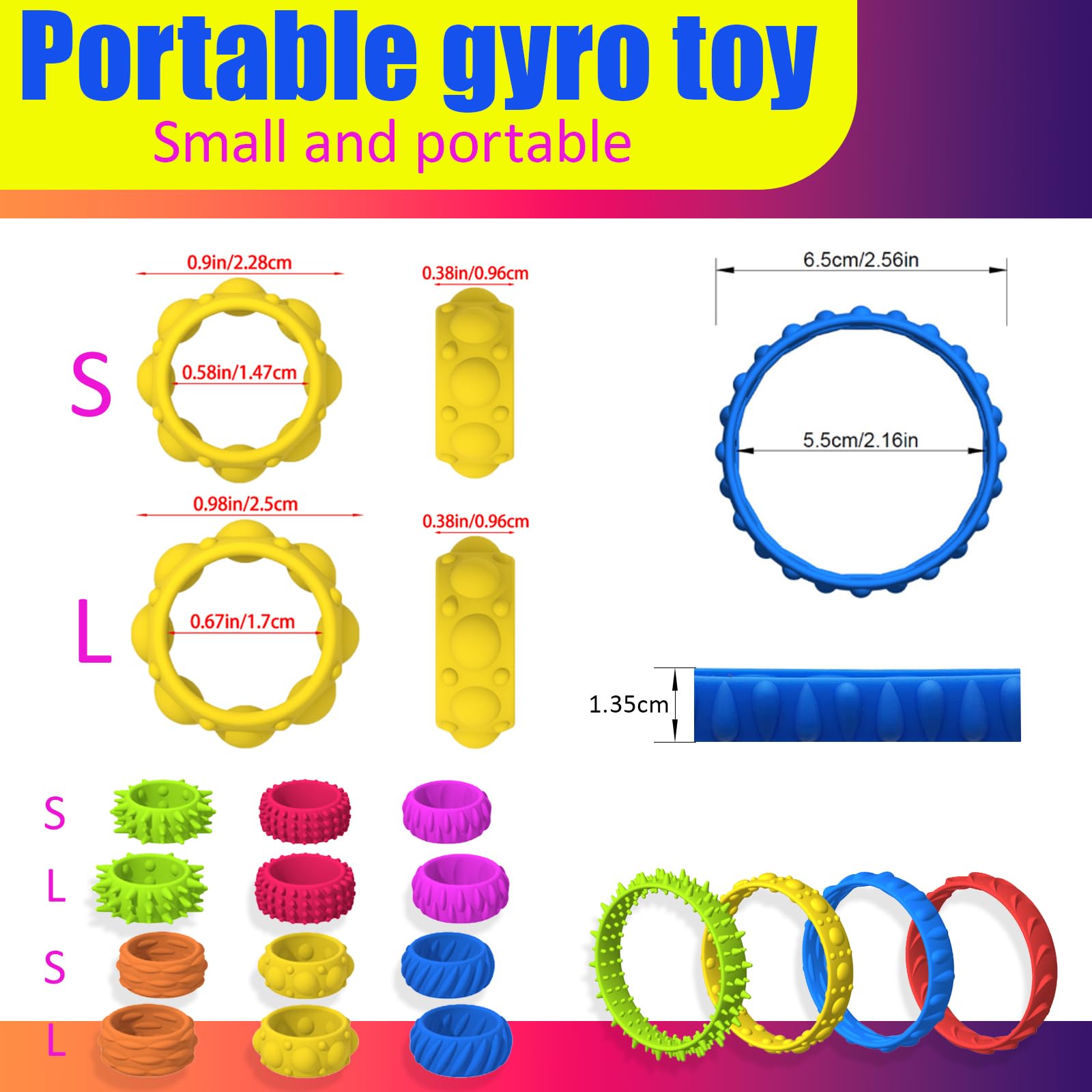 Set Antiestrés Infantil: 12 Anillos De Silicona + 4 Pulseras Sensoriales. Juguetes Para Dedos Y Muñeca Que Ayudan A Calmar La Ansiedad, Mejorar La Concentración Y Evitar Morderse Las Uñas. Ideales Para Niños Con TDAH O Autismo.