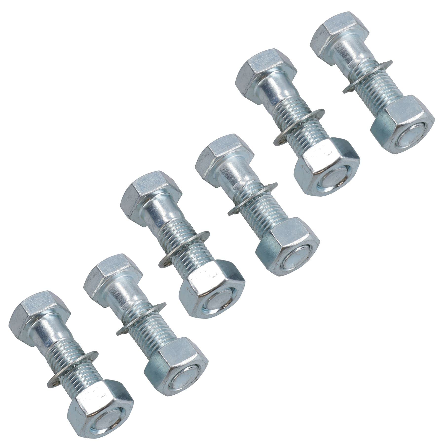 AB Tools M16 (16mm) x 55mm High Tensile Tow Bar Ball Fixing Bolts Washers + Nuts 6 Pack