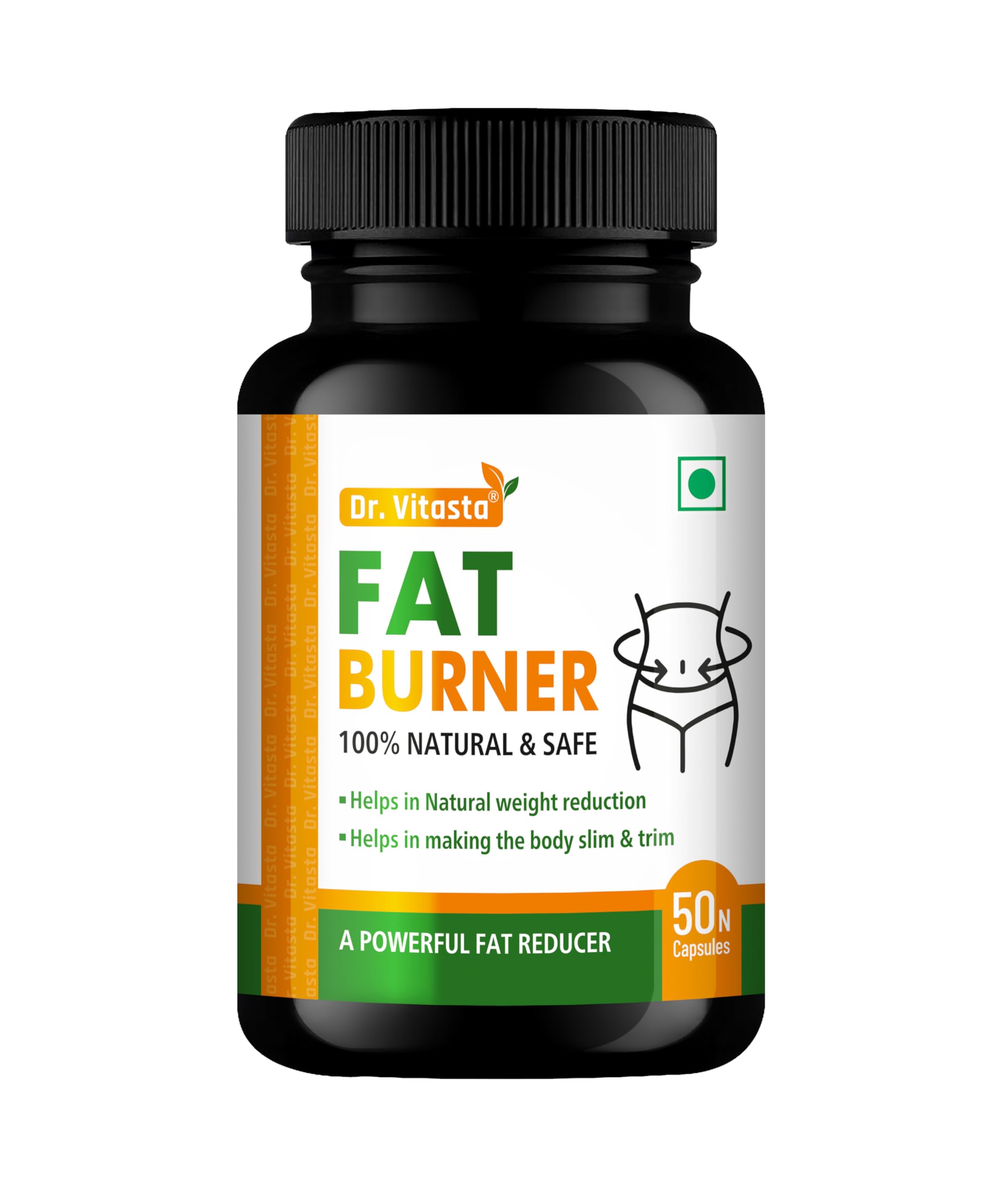 Dr. Vitasta Fat Burner Capsules, 100% Natural, 50N, for Weight Reduction and Slim Body