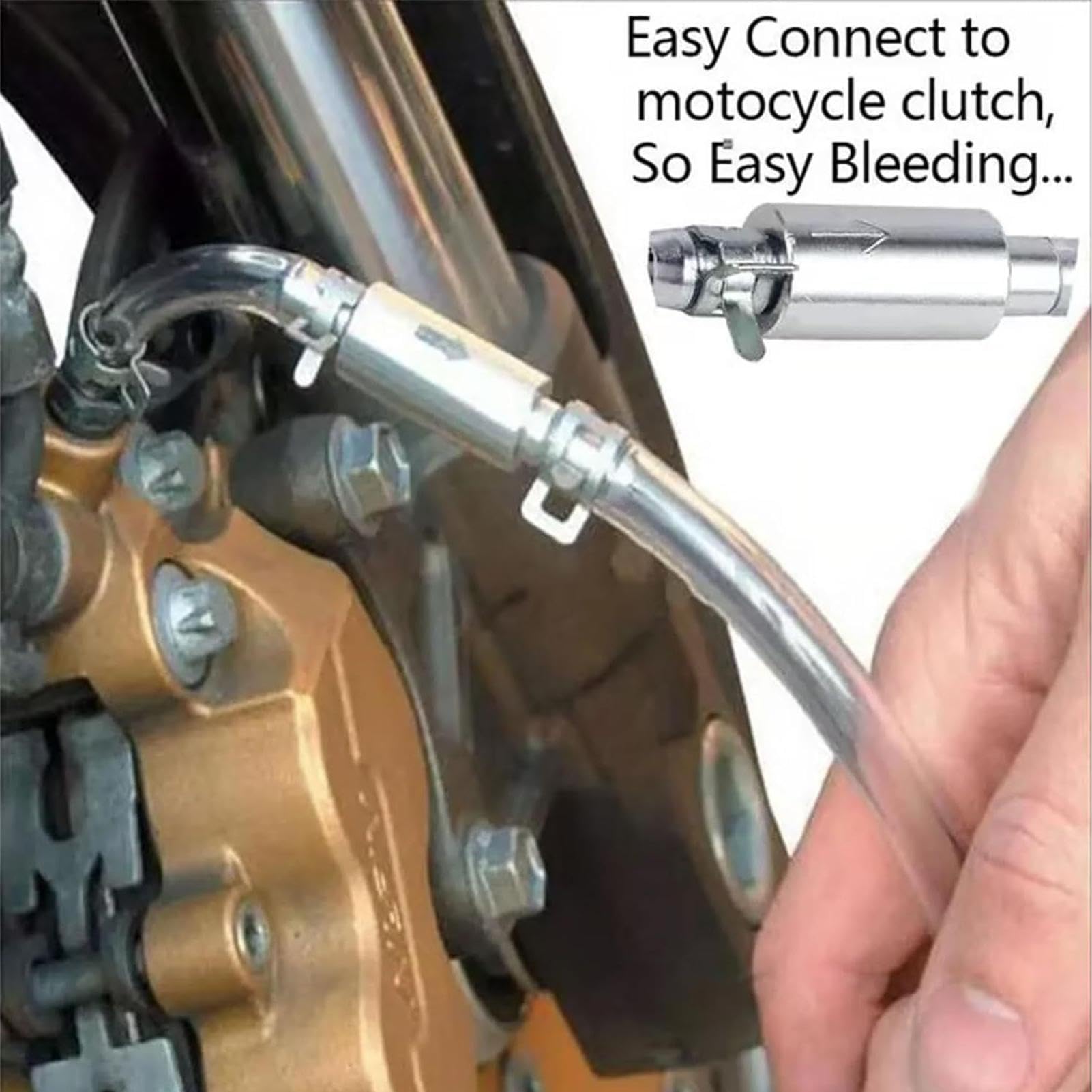 Generico Brake Bleeder Hose - Fluid Bleeding Tube for Motorcycle Car Hydraulic Systems | Clear PVC Line with Way Valve, Leak Resistant Design, Easy Air Removal Tool for Brake Clutch Maintenance