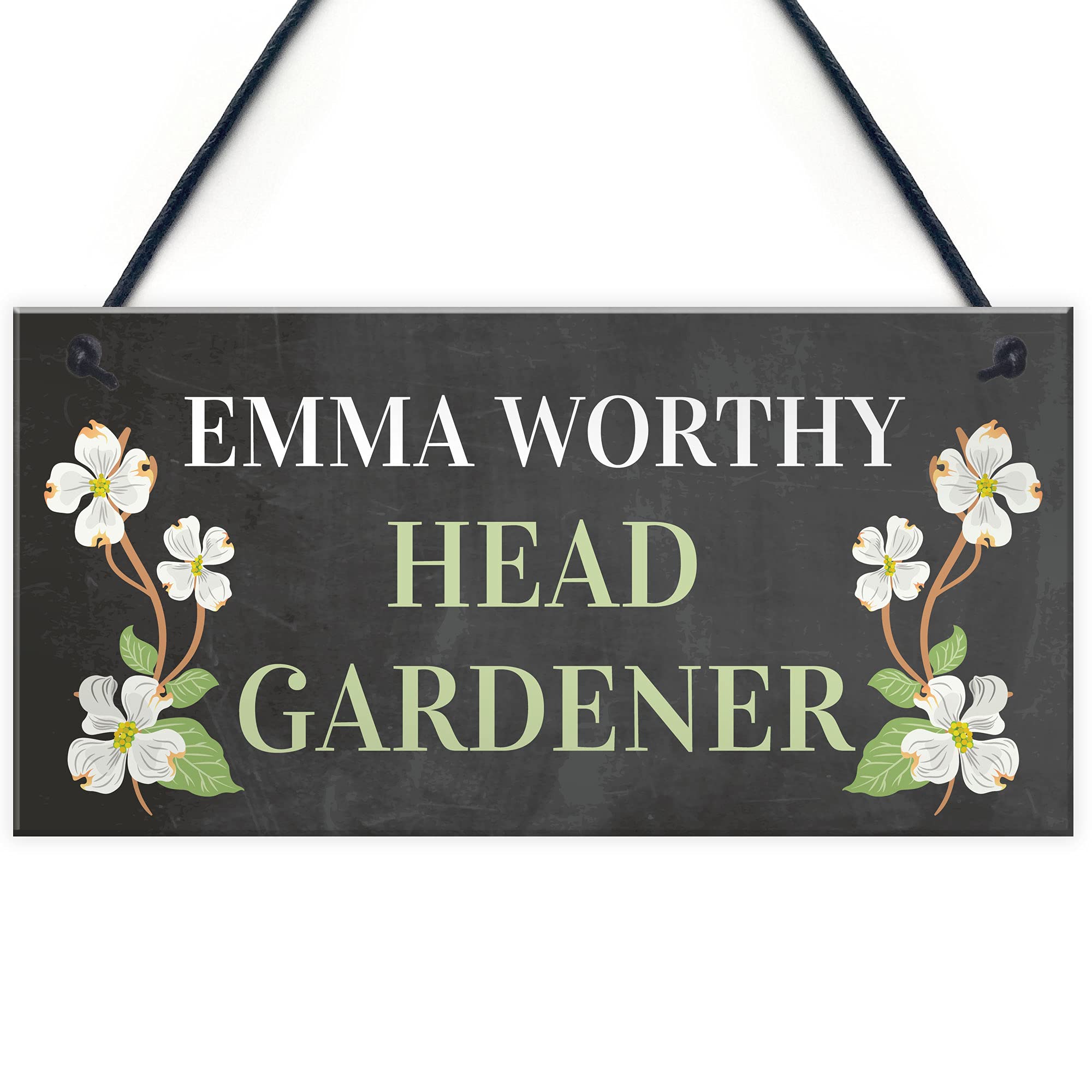 Red Ocean Personalised Head Gardener Sign Funny Gardener Gifts Novelty Signs For Garden
