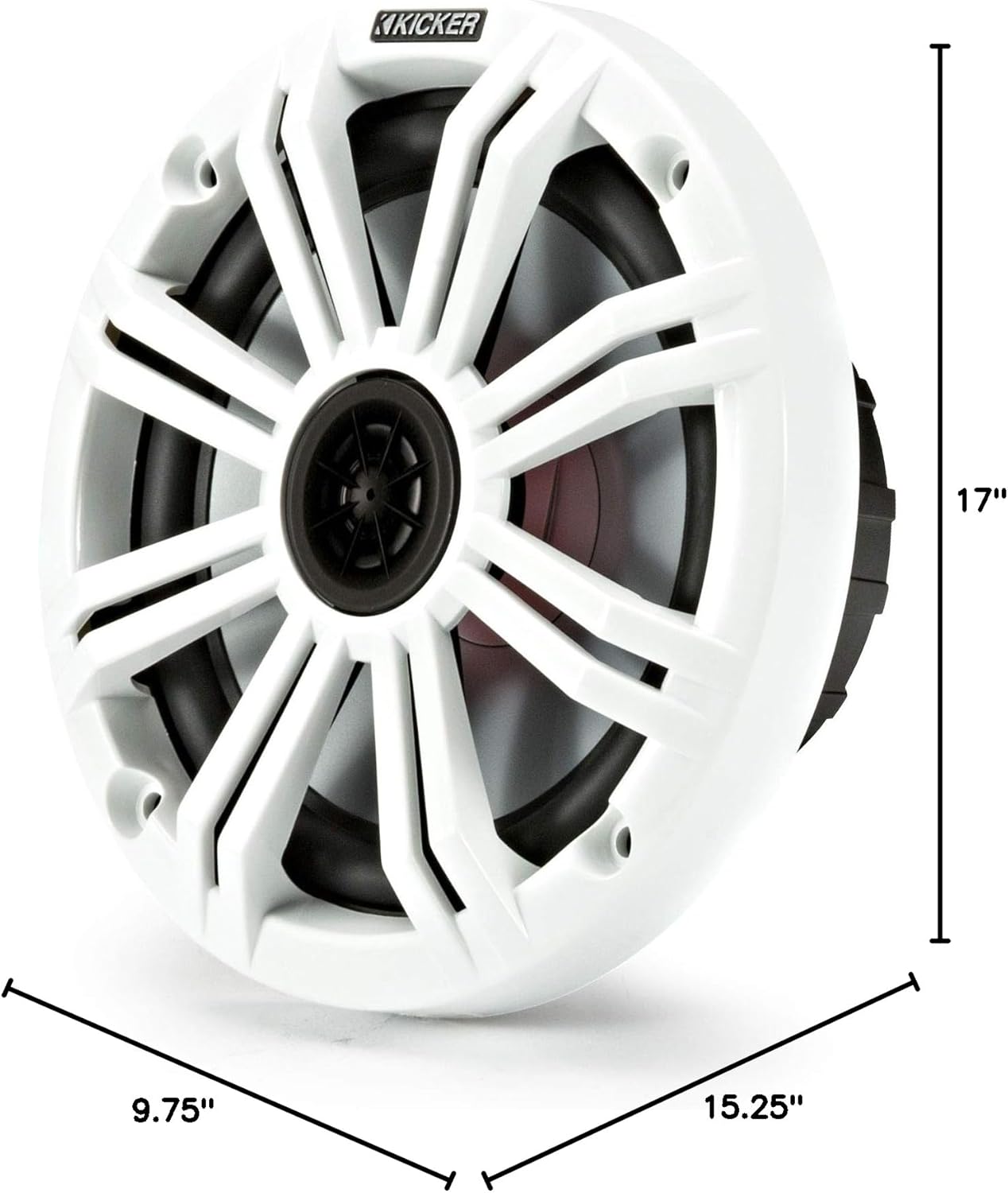 KICKER 6.5" White Marine Speakers (Qty 2) 1 Pair of OEM Replacement Speakers