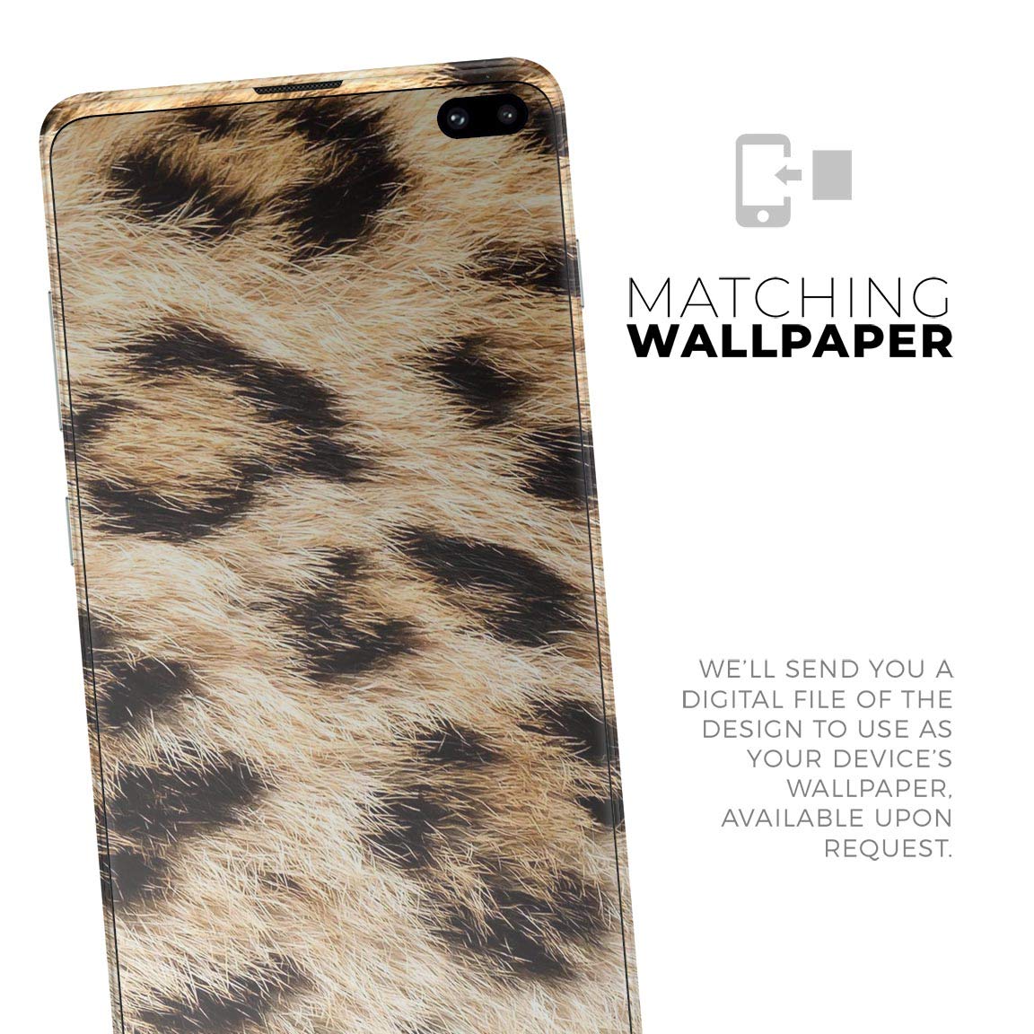 DesignSkinz Real Cheetah Animal Print | Protective Vinyl Decal Wrap Skin Cover Compatible with The Samsung Galaxy Note 10 LITE (Full-Body, Screen Trim & Back Glass Skin)