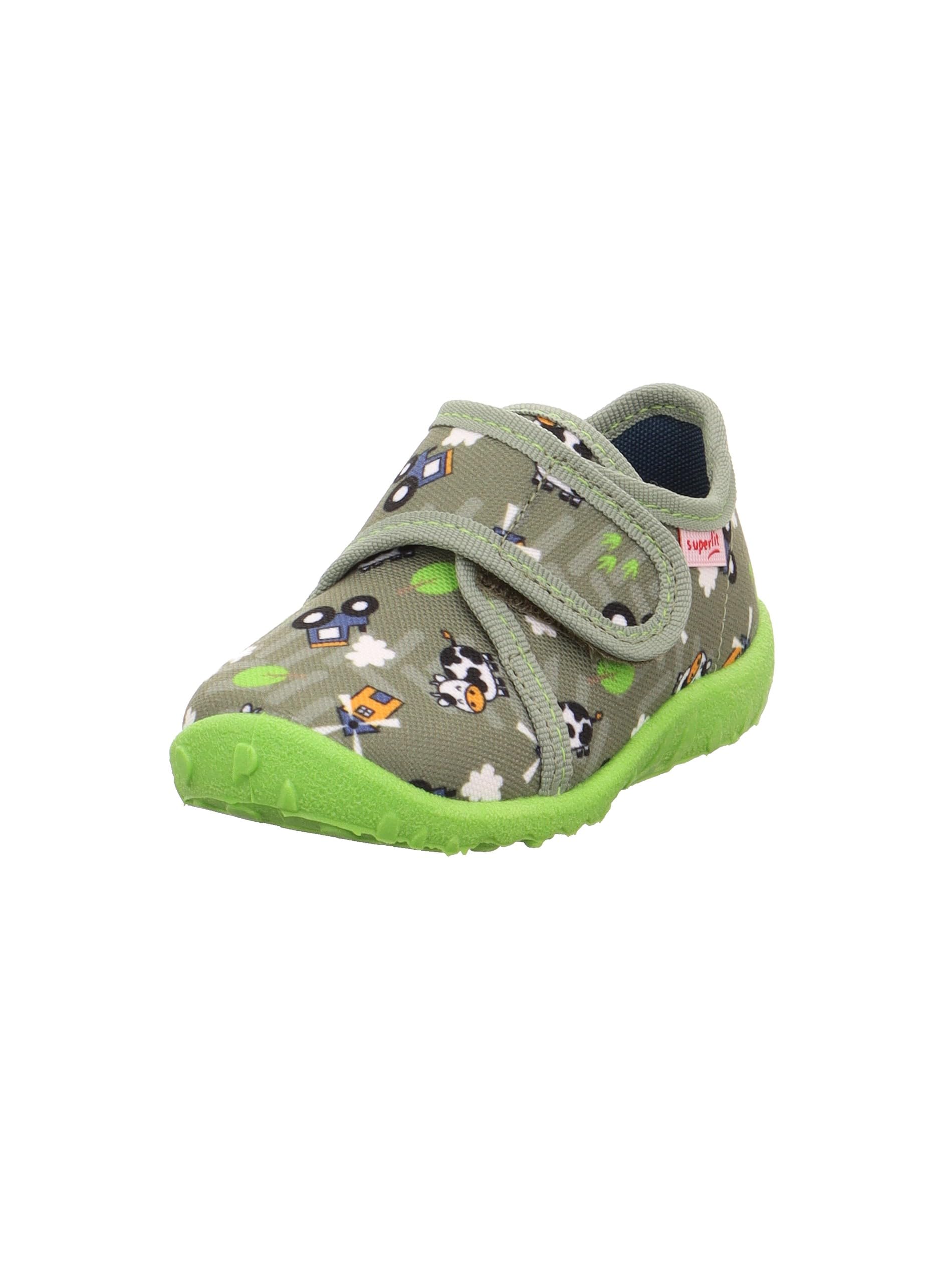 Superfit SPOTTY 1-009246 Boys' Slippers, Green Multicoloured 7030, 18 EU