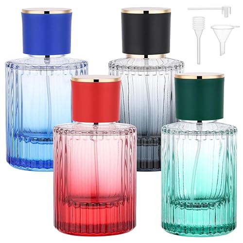 Miniatura 8 de Segbeauty Botella de perfume recargable, pulverizador atomizador de colonia de 1.7 fl oz vacío, paquete de 2 botellas de perfume vintage, botella de