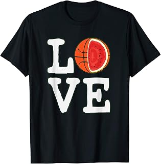 Love Watermelon Basketball Shirt Funny Watermelon T-Shirt