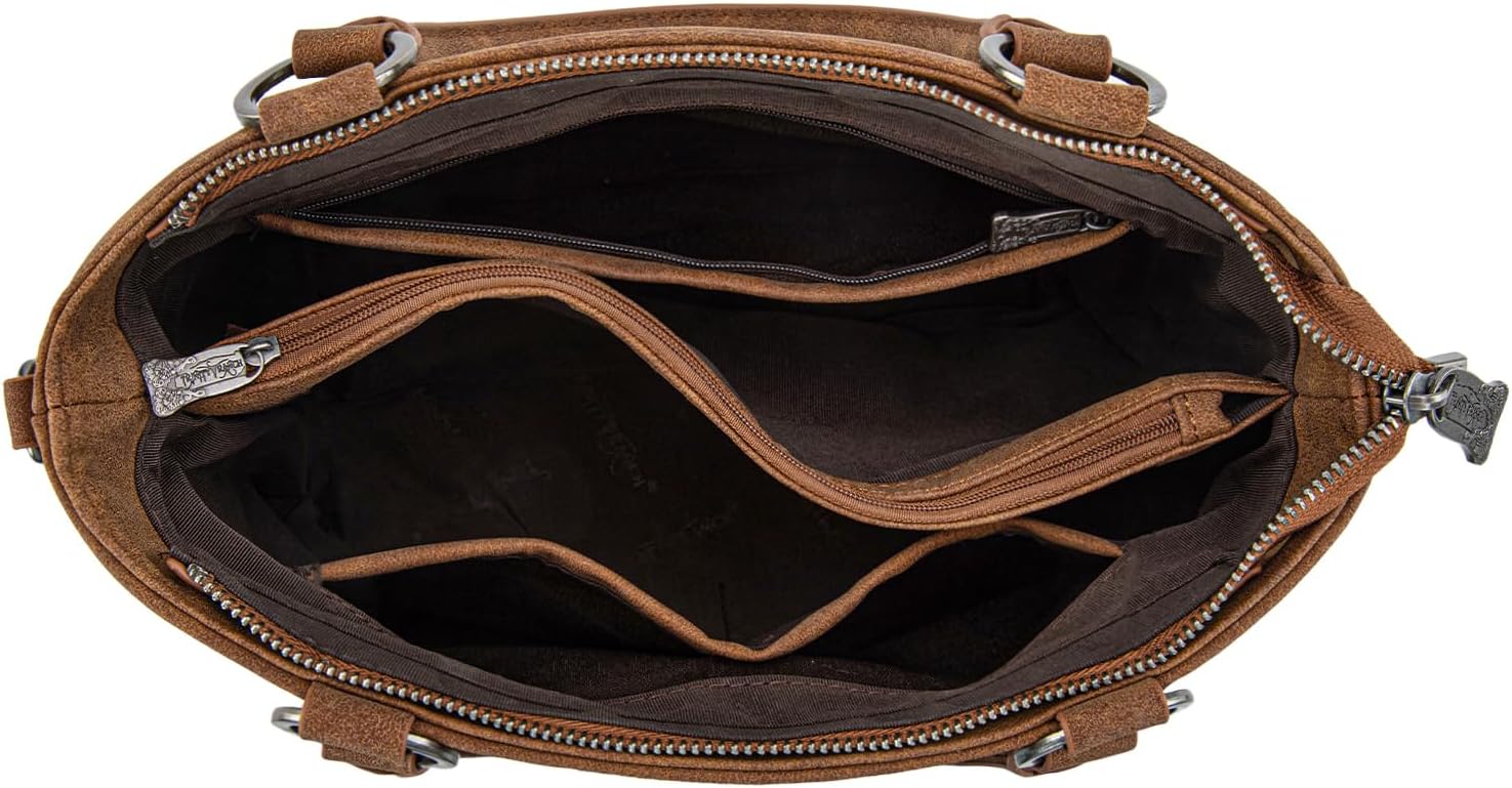 Trinity Ranch Tote Bag for Women Genuine Hair-On Cowhide Western Handbag