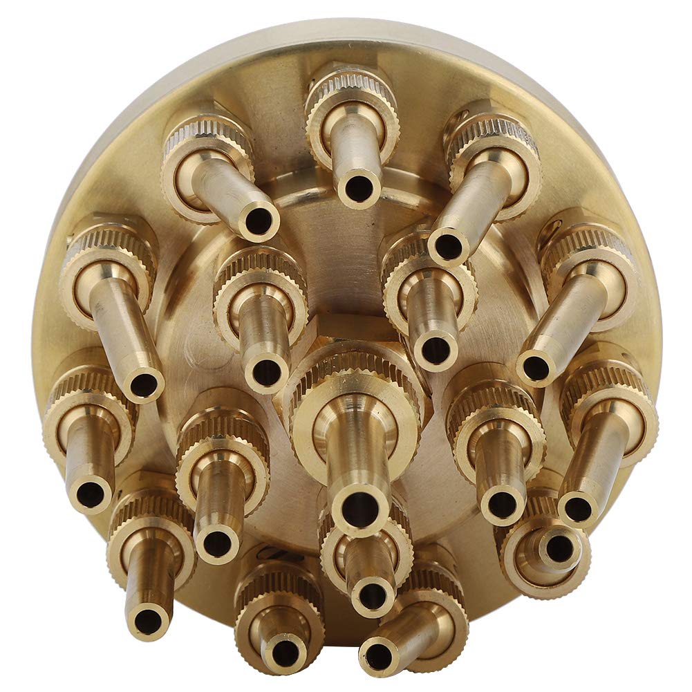 AMONIDA Irrigatore a Spruzzo con Ugello per Fontana Regolabile a 3 Livelli DN25 da 1 Pollice per Laghetto da Giardino Decorazioni per Paesaggi Acquatici in Rame 16x11x11 Cm