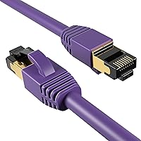 Vista 10 de Cables Direct Online Cable de Parche Ethernet SFTP Cat8 Amarillo de 7 Pies 40Gbps 2000Mhz Conexión Cobre Blindado 26AWG RJ45 Retrocompatible