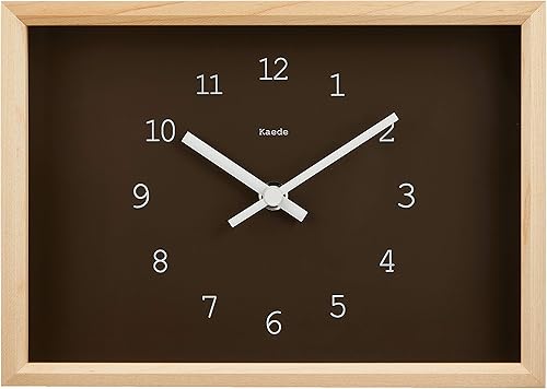 Lemnos NY14-02 BW Lemnos Reloj de pared, analógico, arce, tela de madera de color natural, marrón