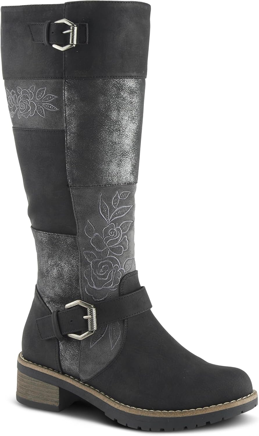 PATRIZIA Spring Step Collage Tall Boots For Women - Ladies Boot with Zipper Closure - Vegan Leather Womens Boots for Outdoor