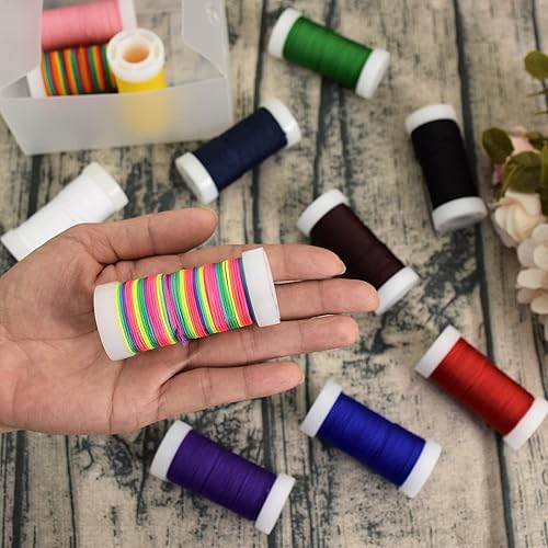 Miniatura 16 de TONIFUL Cuerda de satén de nailon rojo de 0.031 in x 70 yardas para hacer pulseras y joyas, collar de cordón de macramé a granel, hilo de cuentas