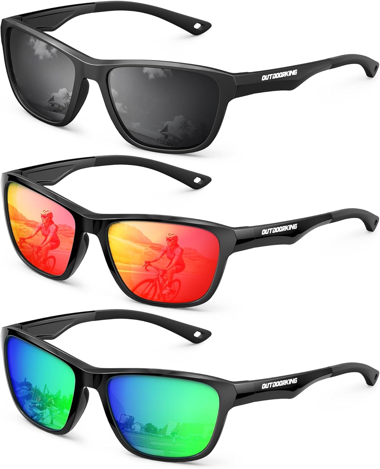 KALIYADI Polarized Sunglasses Men Womens-Sunglasses: Sun Glasses Lightweight Frame for Driving Fishing UV400 Protection