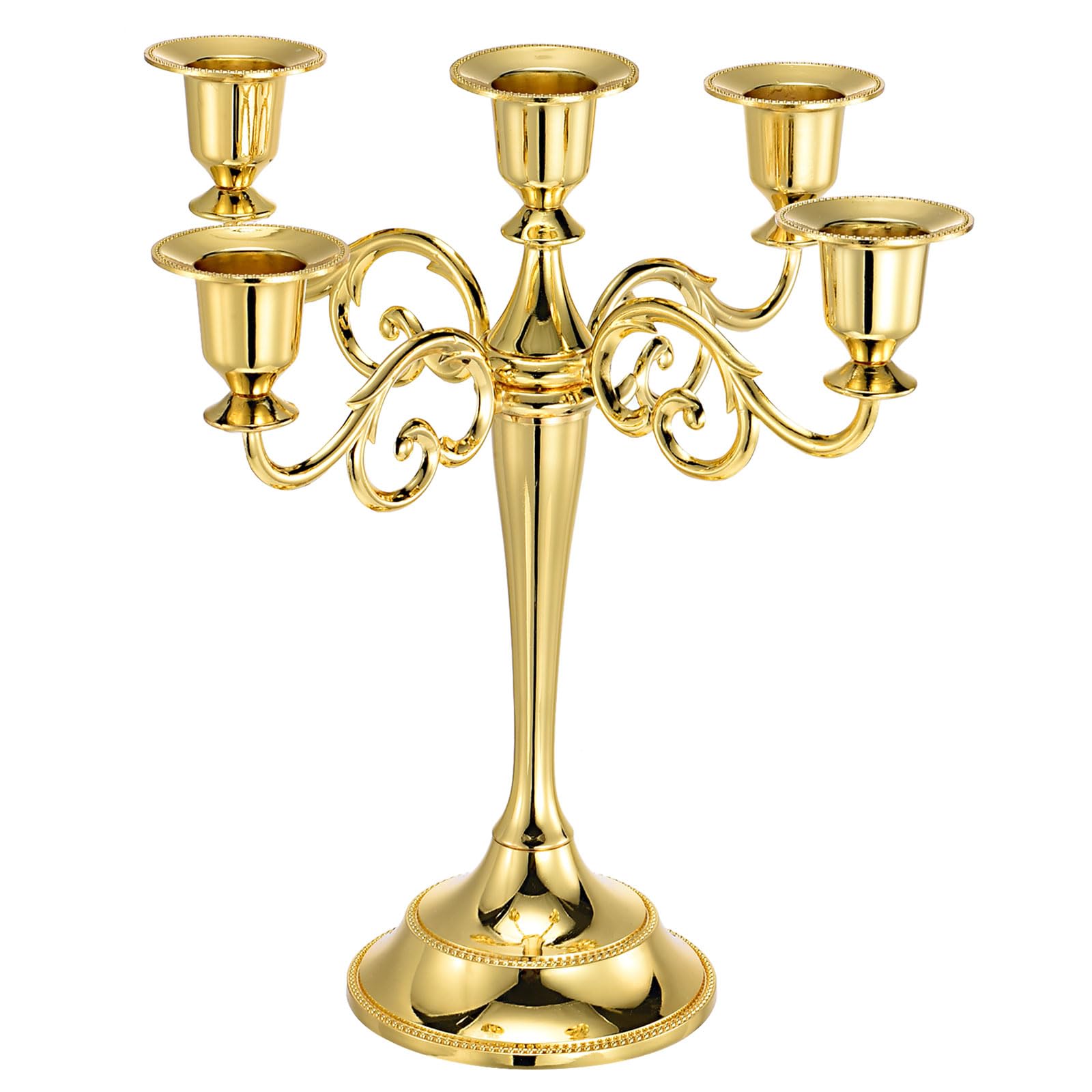 YOKIVE 1 Set Candelabra Candle Holders, Table Sturdy | Great for Farmhouse, Decor Party, Golden