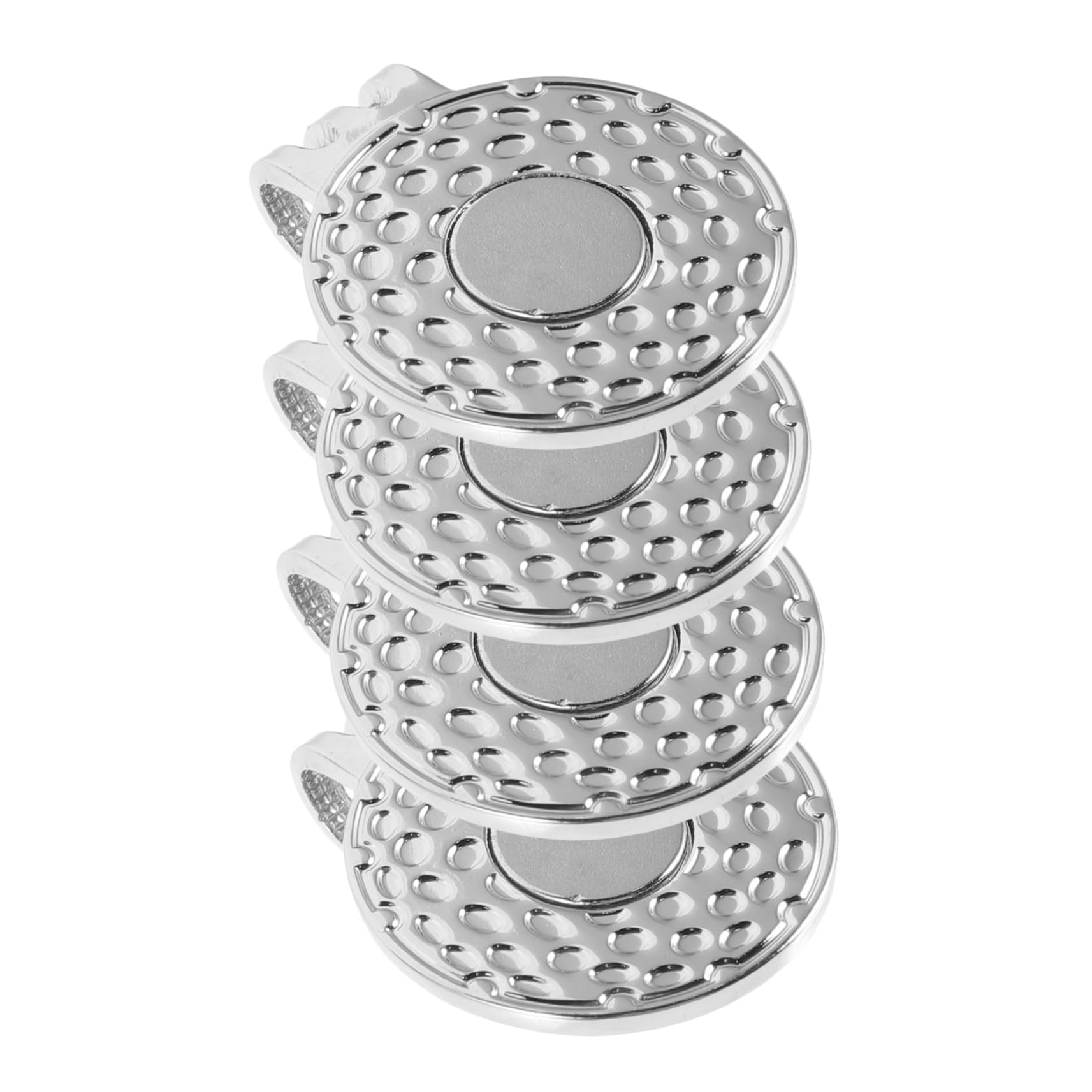 BESTonZON Golf Ball Marker Hut Clips Verschleißfeste Golfs Marker Für Hüte Praktische Zum Befestigen Gürteln Silberne Design