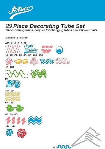 Miniatura 2 de Ateco Juego de decoración de pasteles, 29 piezas, plástico,
