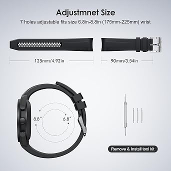 Strap for OMEGA x SWATCH Moonswatch Watch, 20mm, Soft Silicone Hollow Out Curved Strap for Men & Women