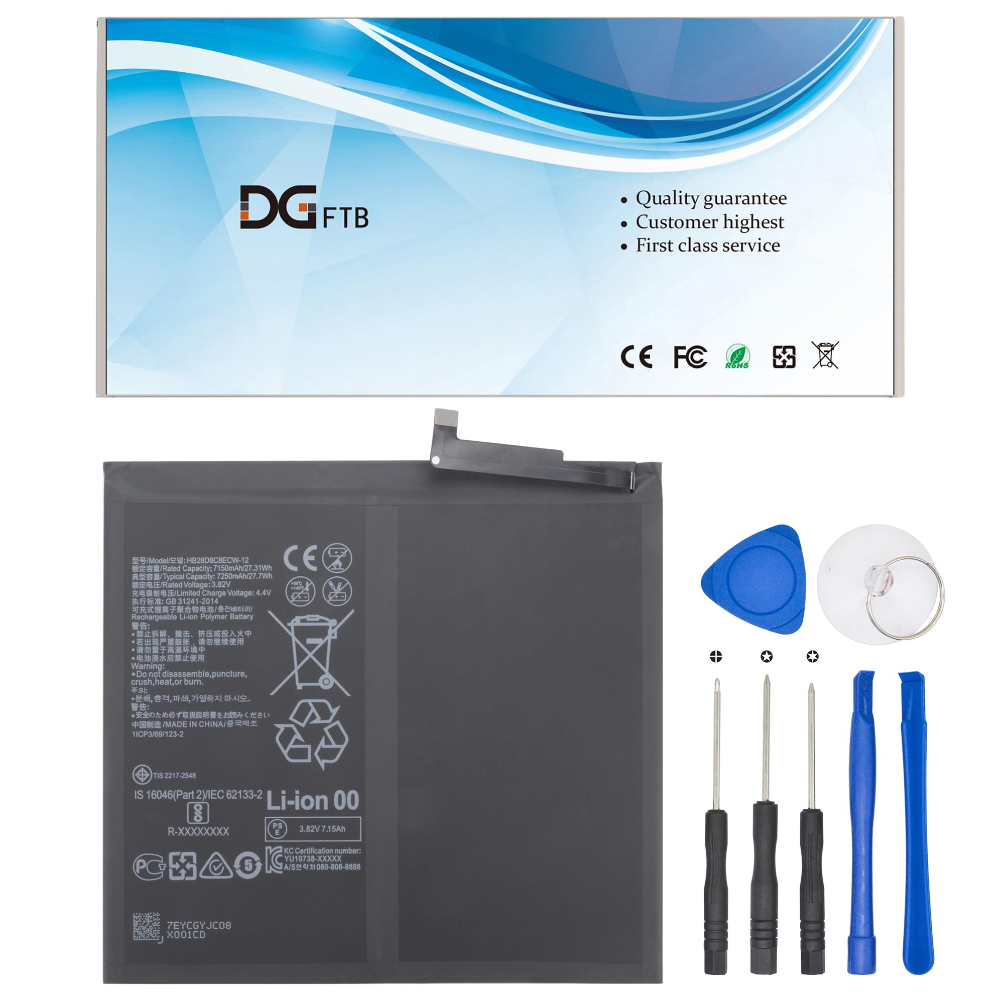 Amazon.com: HB28D8C8ECW-12 Tablet Battery for Huawei MatePad 10.4
