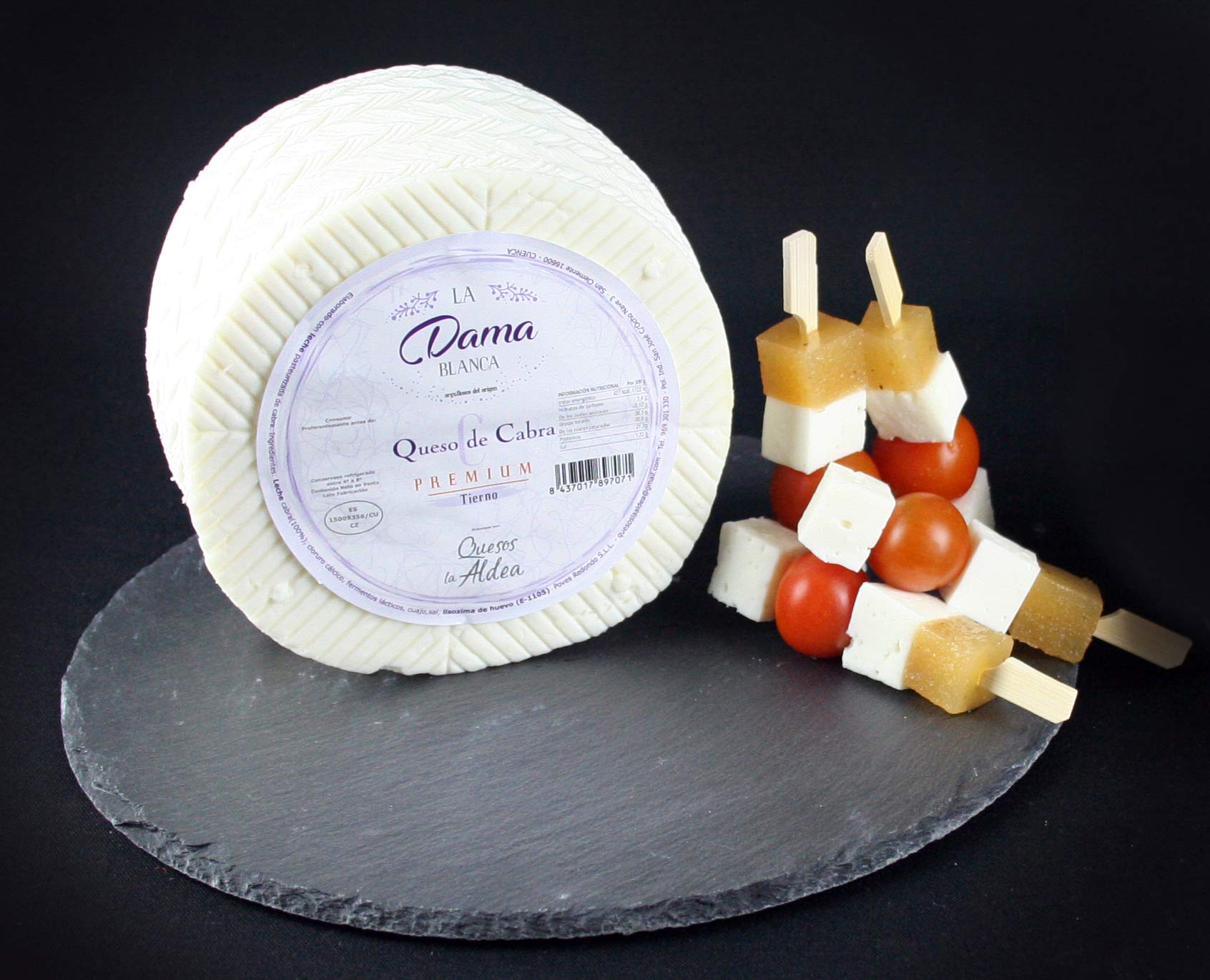 Queso de Cabra Tierno La Dama Blanca Premium 1 kg