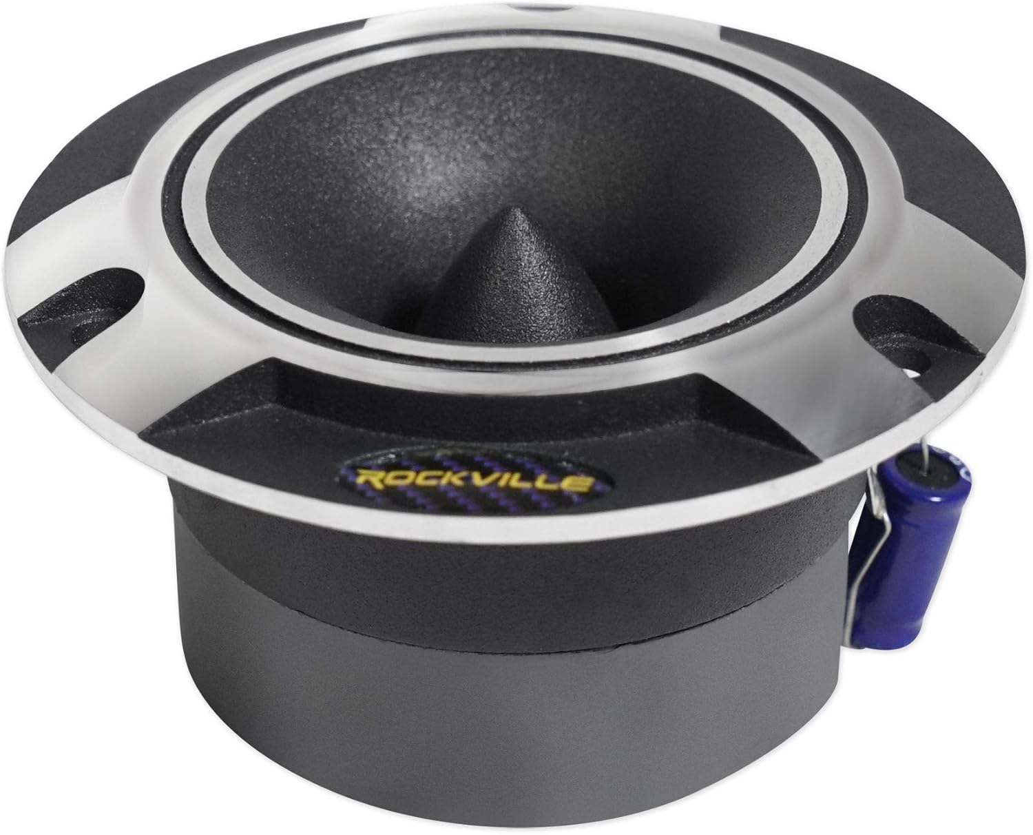 Rockville RT5 Aluminum Tweeter Pair, 2.8", 120W, 4 Ohms, Titanium Diaphragm, Kapton Voice Coil, High Sensitivity, CEA, Perfect for Car and Pro Audio, 3-Pairs