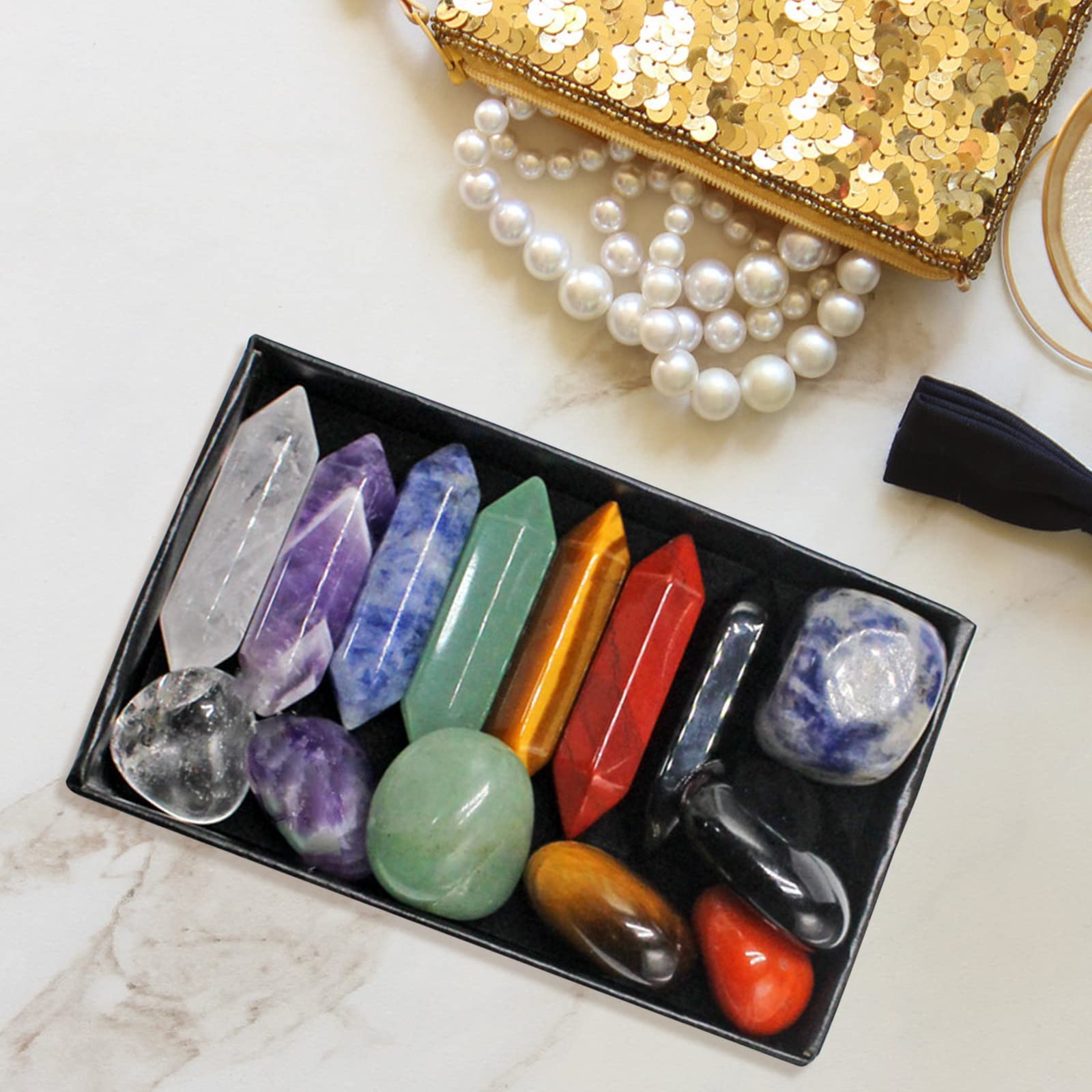 Buy N /D Premium Healing Crystals Kit in Gift Box, 7 Chakra Healing