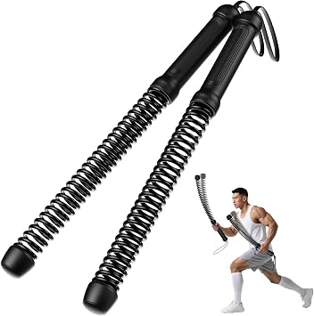 Weighted Ropeless Battle Ropes, Portable Cordless Workout Ropes for Home Gym, Steel Resistance Training Rope Set for HIIT, Strength Training, Cardio Body Fitness