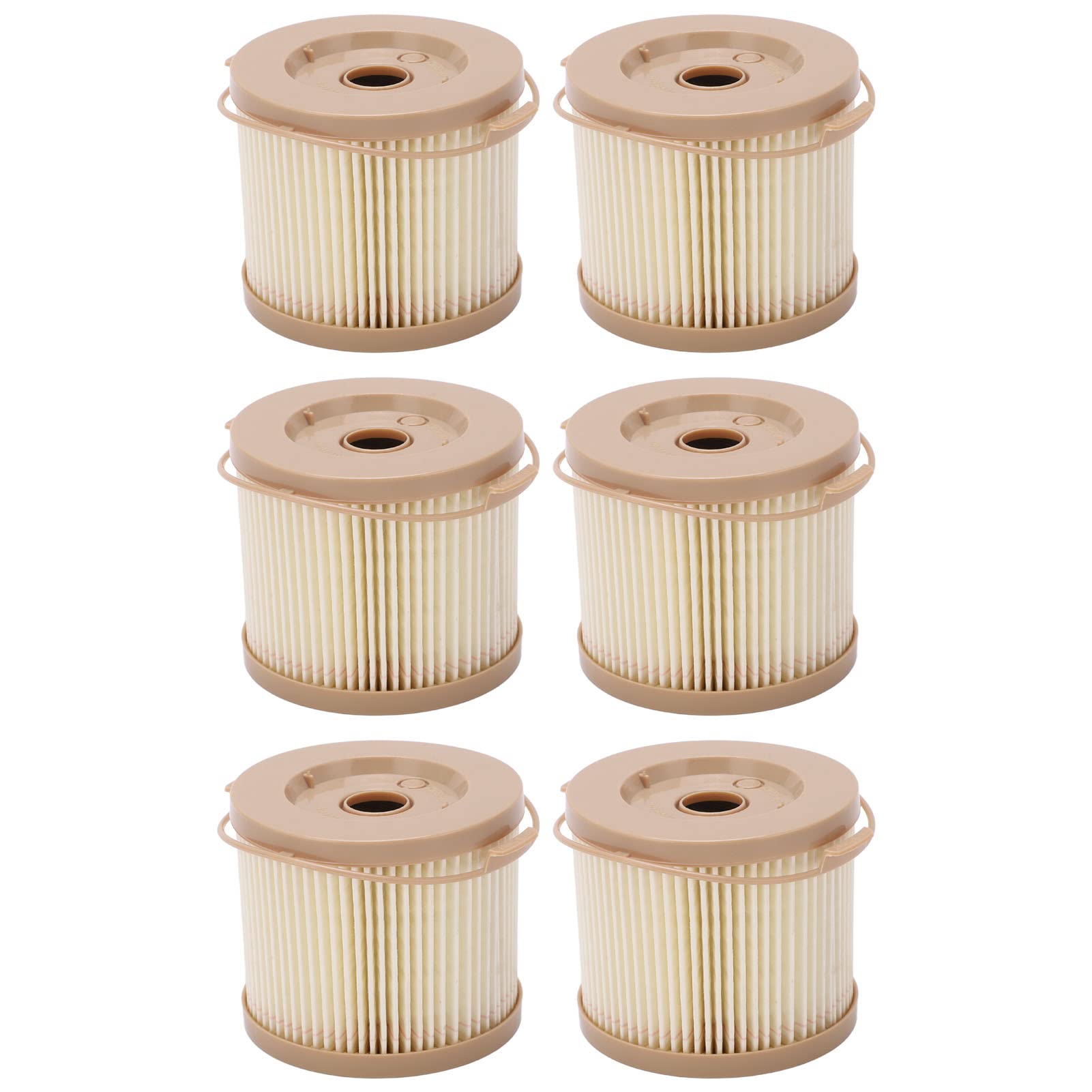 Kit de filtre séparateur d'eau, 6 pièces filtre à carburant séparateur d'eau Kit de filtre à eau d'huile de remplacement pour RACOR 2010PM-OR 500FG