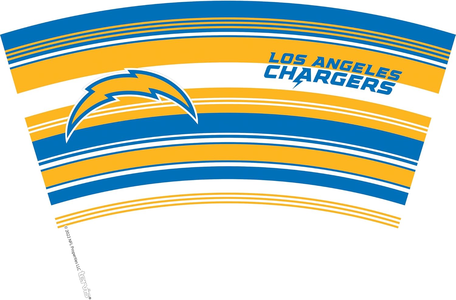 Tervis NFL Los Angeles Chargers - Hype Stripes Made in USA Double Walled Insulated Tumbler Travel Cup Keeps Drinks Cold & Hot, 24oz, Classic - Image 2